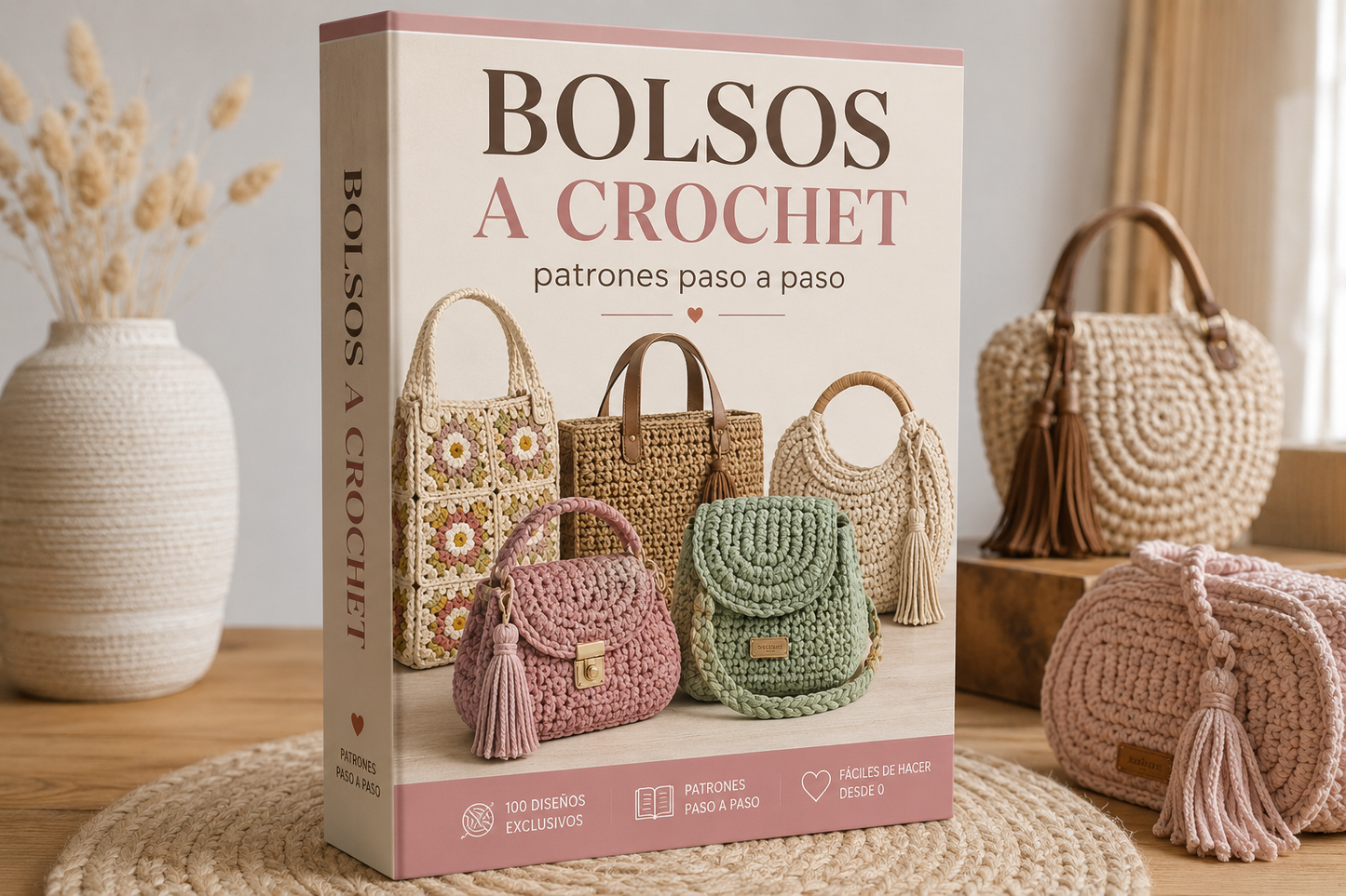 BOLSOS A CROCHET + 6 BONOS DE REGALO!!